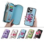 tanie Etui do iPhone&#039;ów-telefon Kılıf Na iPhone&#039;a 16 Pro Max Plusa iPhone&#039;a 15 Pro MaxPlus iPhone 14 13 12 11 Pro Max Plus Mini iPhone 14 Pro Max iPhone 13 12 11 Pro Max Osłona tylna Etui na karty portfela Zamek z paskiem
