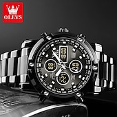 cheap Digital Watches-OLEVS 1106 Men&#039;s Watch Luxury Brand Quartz Watch Trend Sports Alarm Clock LED Display Waterproof Timing Code Watch Men&#039;s Watch