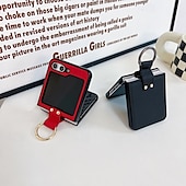 economico Cover Samsung-telefono Custodia Per Capovolgi Z 6 Z Flip 5 Z Flip 4 Z Flip 3 Per retro Fibbia ad anello Resistente agli urti Retrò TPU pelle sintetica