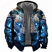 abordables sweats à capuche 3d pour hommes-Homme Motif Léopard Sweat à capuche Sweats à Capuche Sweat-shirt Sweat à capuche manche longue Sweat à capuche Capuche Mode 3D effet Vacances Voyage Vêtement de rue Jaune Rouge Zippé Poche Cordon