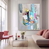 preiswerte Stillleben-Gemälde-abstrakte Malerei handgemachte moderne bunte Pattle Knife Ölgemälde handgemalte Wandkunst abstrakte Gemälde auf Leinwand Acryl Meer Ölgemälde Wandkunst Ozean Fine Art Ölgemälde für Schlafzimmer Kunst