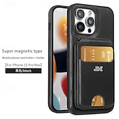 お買い得  iPhone用ケース-電話 ケース 用途 iPhone 16 Pro Max プラス iPhone 15 プロマックスプラス iPhone 14 13 12 Pro Max Plus iPhone 14 Pro Max iPhone 13 12 Pro Max バックカバー スタンド付き 磁石バックル ワイヤレス充電をサポート レトロ風 TPU PUレザー