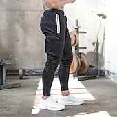baratos Calças de Corrida &amp; Meias-Homens Calça Joggers Calças Esportivas Calças de Corrida Calça esportiva Calças de ginástica Bolsos Com Cordão Laço de toalha Cintura elástica Calças Ao ar livre Desportos e Ar livre Atlético Secagem
