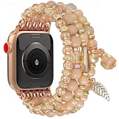 baratos Pulseiras de Apple Watch-Pulseira Esportiva Compatível com Pulseira Apple Watch 38mm 40mm 41mm 42mm 44mm 45mm 49mm Com Miçangas Ajustável Respirável Contas pulseira de substituição para iwatch Ultra 2 Series 9 8 7 SE 6 5 4 3
