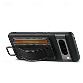 baratos Outras capas para telefone-telefone Capinha Para Pixel 9 Pro Pixel 9 Pro XL Pixel 8 Pro Pixel 8 Pixel 9 Pixel 7 Pixel 7 Pro Pixel 6 Pixel 6 Pro Capa traseira Com Suporte com pulseira Slot para cartão Retro TPU PC Couro PU