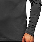 cheap Basic T shirts-Men&#039;s Dralon Mock Turtleneck T shirt Tee Turtleneck shirt Tee Top Long Sleeve Shirt Plain Turtleneck Street Vacation Long Sleeve Soft Clothing Apparel Fashion Designer Basic