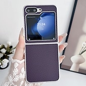お買い得  サムスン用ケース-Samsung Galaxy Z Flip 6 Z Flip 5 Z Flip 4 Z Flip 3 用の電話ケース バックカバー ショックプルーフ レトロ TPU PUレザー
