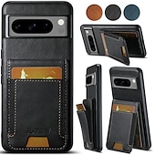 זול תיק טלפון אחר-טלפון מגן עבור Pixel 9 Pro Pixel 9 Pro XL Pixel 8 Pro Pixel 8 פיקסל 9 Pixel 7 Pixel 7 Pro Pixel 6 Pixel 6 Pro כיסוי אחורי עם מעמד חריץ לכרטיס עמיד בזעזועים רטרו TPU PC עור PU
