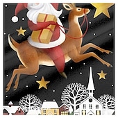 クリスマス 男性用 サンタクロース ルドルフ ポロシャツ ゴルフポロシャツ 長袖 ポロシャツ カラー カジュアル リゾート バケーション 日常着 3Dプリント ボタン 春 秋冬 ブラック お買い得  サンタクロースの衣装-クリスマス 男性用 サンタクロース ルドルフ ポロシャツ ゴルフポロシャツ 長袖 ポロシャツ カラー カジュアル リゾート バケーション 日常着 3Dプリント ボタン 春 秋冬 ブラック