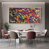 preiswerte Landschaftsgemälde-handgemachtes farbenfrohes modernes Ölgemälde auf Leinwand, großes handgemaltes abstraktes strukturiertes Boho-Ölgemälde, Wandkunst, zeitgenössisches minimalistisches Kunstwerk, Wandgemälde für