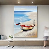 voordelige Schilderijen van landschappen-zeilboot olieverfschilderij handgemaakte abstracte zeilboot canvas kunst schilderijen handgemaakte nautische olieverfschilderij grote zeilschip schilderijen wandkunst moderne zeegezicht schilderij