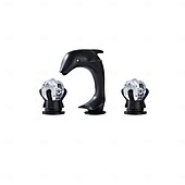 cheap Bathroom Sink Faucets-Rubbed Retro Bronze Animal Dolphin Style Centerset Bathroom Sink Faucet Swivel Basin Tap Double Handle Lever