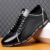 cheap Men&#039;s Sneakers-Men&#039;s Red Casual Sneakers – Stylish Faux Leather, Lace-Up Design, Comfortable Everyday Footwear