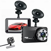 voordelige Auto DVR&#039;s-dual iens driving recorder auto usb monitoring high-definition reverse image verborgen recorder