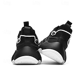 economico Sneakers da uomo-scarpe da ginnastica da uomo futuristiche con suola spessa in bianco e nero - scarpe sportive leggere e traspiranti per abbigliamento casual o da corsa