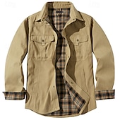 abordables Camisas de trabajo para hombre-Hombre Chaqueta Cortavientos Al aire libre Resistente al Viento Cómodo Trajes de senderismo Ropa de senderismo Primavera Otoño Chaqueta Paravientos Color sólido Negro Azul Marrón