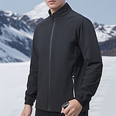 abordables Softshell, polares y chaquetas de montaña-Hombre Chaqueta Softshell Chaqueta para senderismo Al aire libre Resistente al Viento Resistente al Agua Chaqueta cortavientos Viaje Gris oscuro Negro