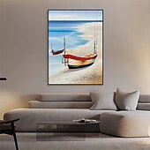 voordelige Schilderijen van landschappen-zeilboot olieverfschilderij handgemaakte abstracte zeilboot canvas kunst schilderijen handgemaakte nautische olieverfschilderij grote zeilschip schilderijen wandkunst moderne zeegezicht schilderij