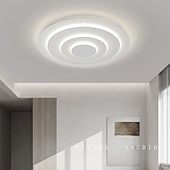 tanie Ściemnialne lampy sufitowe-biała okrągła lampa sufitowa w kształcie fali stylowa lampa sufitowa led 45/60/78cm 36w