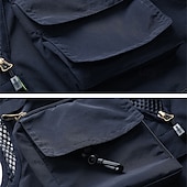 preiswerte Westen-Herren Weste für Wanderer Wander-Fleeceweste Ärmellos Weste Außen Atmungsaktiv Komfortabel Tasche Polyester Dunkelgrau Schwarz Gelb Jagd Angeln Klettern