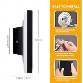 cheap Outdoor Wall Lights-LED Outdoor/Indoor Wall Light IP65 Waterproof 5.9" Acrylic Aluminum 18W 3000-6000K Wall Lighting 1500-1600lm AC85-265V
