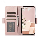 cheap Samsung Cases-Phone Case For S24 S24 Ultra Plus S24 FE S23 S22 S21 S20 Ultra Plus FE A55 A35 A25 A15 5G A14 A34 A73 A53 A33 A72 A52 A42 A12 Back Cover with Stand Holder with Wrist Strap Card Slot Retro TPU PU