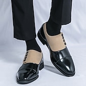 tanie Półformalny-męskie, vintage, formalne buty typu oxford – dwukolorowa sztuczna skóra i zamszowe guziki, idealne na spotkania biznesowe i specjalne okazje