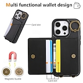levne Pouzdra pro iPhone-telefon Carcasă Pro iPhone 16 Pro Max Plus iPhone 15 Pro Max Plus iPhone 14 13 12 11 Pro Max Plus iPhone 14 Pro Max iPhone 13 12 11 Pro Max Zadní kryt se stojánkem s poutkem na zápěstí Slot pro kartu