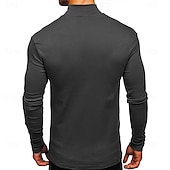 cheap Basic T shirts-Men&#039;s Dralon Mock Turtleneck T shirt Tee Turtleneck shirt Tee Top Long Sleeve Shirt Plain Turtleneck Street Vacation Long Sleeve Soft Clothing Apparel Fashion Designer Basic