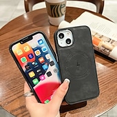 お買い得  iPhone用ケース-電話 ケース 用途 iPhone 16 Pro Max プラス iPhone 15 プロマックスプラス iPhone 14 13 12 11 Pro Max Plus iPhone 14 Pro Max iPhone 13 12 11 Pro Max バックカバー 磁石バックル ワイヤレス充電をサポート 耐衝撃 レトロ風 TPU PUレザー