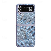 お買い得  サムスン用ケース-電話 ケース 用途 Zフリップ6 Z Flip 5 Z Flip 4 バックカバー スタンド付き 耐衝撃 レトロ風 繊維 PC