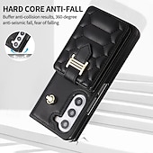 economico Cover Samsung-telefono Custodia Per Z Fold 5 Z Fold 4 Z Fold 3 Per retro con cordino con cinturino da polso Slot per schede Retrò TPU pelle sintetica