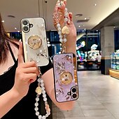 cheap iPhone Cases-Phone Case For iPhone 16 Pro Max Plus iPhone 15 Pro Max Plus iPhone 14 13 12 11 Pro Max Plus iPhone 14 Pro Max iPhone 13 12 11 Pro Max Back Cover with Stand Holder with Wrist Strap Shockproof Retro