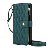 levne Pouzdra pro iPhone-telefon Carcasă Pro iPhone 16 Pro Max Plus iPhone 15 Pro Max Plus iPhone 14 13 12 11 Pro Max Plus Mini iPhone 14 Pro Max iPhone 13 12 11 Pro Max Zadní kryt se stojánkem Zip s Lanyardem Retro TPU PU