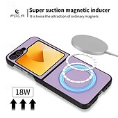 お買い得  サムスン用ケース-電話 ケース 用途 Zフリップ6 Z Flip 5 Z Flip 4 バックカバー スタンド付き 磁石バックル ワイヤレス充電をサポート レトロ風 TPU PUレザー