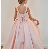 abordables Robes de fête-Enfants Fille Robe de fête Couleur unie Sans Manches Utilisation Maille Princesse Doux Maille Mi-mollet Robe Fourreau Robe en Tulle Eté Printemps Automne Enfants Blanche Rose Claire