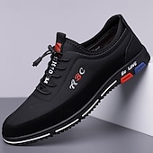 cheap Casual-Men&#039;s Premium White and Black Faux Leather Lace-Up Sneakers with Vibrant Color Accents for Sports and Leisure