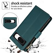 abordables Otras carcasas-teléfono Funda Para Píxel 9 Pro Pixel 9 Pro XL Pixel 8 Pro Pixel 8 Píxel 9 Pixel 7 Pixel 7 Pro Pixel 6 Pixel 6 Pro Funda Trasera con Soporte Cremallera con cordón Retro TPU Cuero de PU