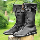 abordables Calzado-Medieval Renacimiento Zapatos Hombre Unisexo Celta Pirata Víspera de Todos los Santos Carnaval Mascarada Fiesta / Noche LARP Feria Ren Adulto Zapatos