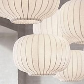 levne Závěsná světla-wabi-sabi styl severské hedvábné závěsné světlo moderní kreativní hedvábný lustr jednoduché lehké luxusní látkové závěsné světlo 85-265v