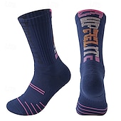 economico Calzini da corsa-Calze sportive Calzini da corsa 1 paio Color Block Per uomo Calzini / Calze Anti-scivolo Traspirante Comodo Allenamento in palestra Calcio Corsa Jogging Ciclismo Gli sport Color Block Lettere