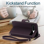 abordables Otras carcasas-teléfono Funda Para Píxel 9 Pro Pixel 9 Pro XL Pixel 8 Pro Pixel 8 Píxel 9 Pixel 7 Pixel 7 Pro Pixel 6 Pixel 6 Pro Funda Trasera con Soporte Cremallera con cordón Retro TPU Cuero de PU