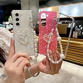 お買い得  サムスン用ケース-電話 ケース 用途 Zフォールド6 Z Fold 5 Z Fold 4 Z Fold 3 バックカバー リストストラップ付き 耐衝撃 レトロ風 PC