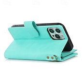 cheap iPhone Cases-Phone Case For iPhone 16 Pro Max Plus iPhone 15 Pro Max Plus iPhone 14 13 12 11 Pro Max Plus iPhone 14 Pro Max iPhone 13 12 11 Pro Max Flip Cover with Stand Holder with Wrist Strap Card Slot Retro