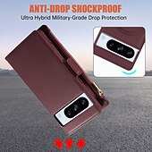זול תיק טלפון אחר-טלפון מגן עבור Pixel 8 Pro Pixel 8 Pixel 7 Pixel 7 Pro כיסוי אחורי עם מעמד מגנטי עם שרוך רטרו TPU עור PU