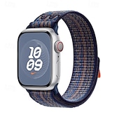 baratos Pulseiras de Apple Watch-Pulseira Esportiva Compatível com Pulseira Apple Watch 38mm 40mm 41mm 42mm 44mm 45mm 49mm Ajustável Tecido pulseira de substituição para iwatch Ultra 2 Series 9 8 7 SE 6 5 4 3 2 1