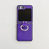 economico Cover Samsung-telefono Custodia Per Capovolgi Z 6 Z Flip 5 Z Flip 4 Z Flip 3 Per retro Fibbia ad anello Resistente agli urti Retrò TPU pelle sintetica