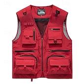 economico Gilet-Per uomo Gilet / gilet da escursionismo Gilet di pile da escursione Senza maniche Gilè Esterno Traspirante Comodo Tasche Nylon Nero Verde militare Rosso Caccia Pesca Scalate