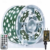 abordables Guirlandes lumineuses à brancher-Guirlande lumineuse de Noël 100 m 1000 LED, guirlande lumineuse en fil de cuir étanche avec télécommande, basse tension, parfaite pour la décoration extérieure et intérieure de Noël