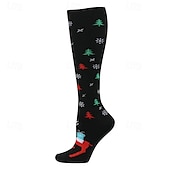 abordables Calcetines de running-Calcetines de yoga Calcetines de Navidad 1 Par Hombre Mujer Calcetines de compresión A prueba de resbalones Transpirable Reductor del Sudor Cómodo Entrenamiento de gimnasio Baloncesto Fútbal